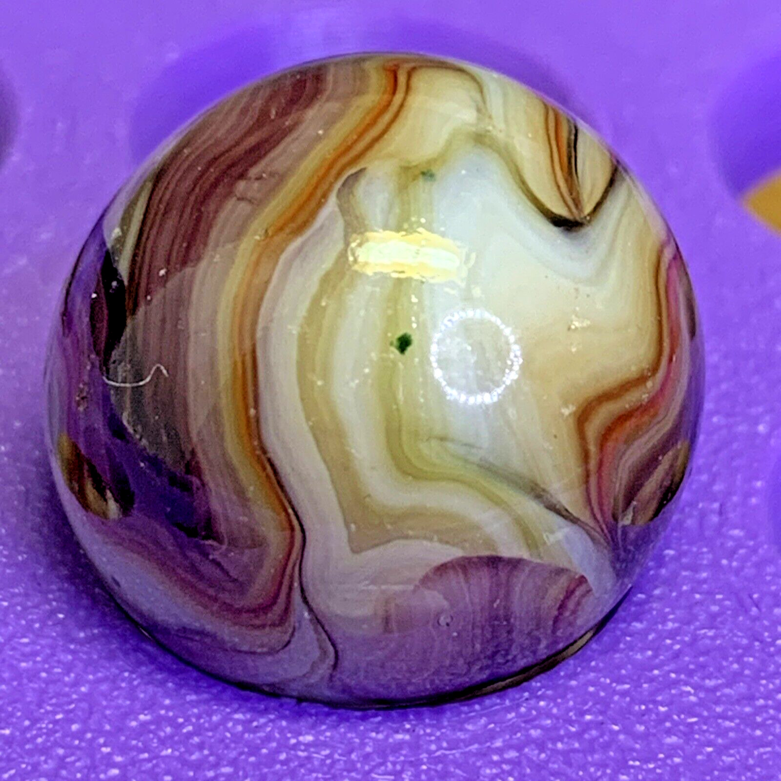 DAS/JABO/WV DEEP SEAM RED ONION TYPE SWIRLS AVENTURINE SPECK SHOOTER .72″ 9B/111