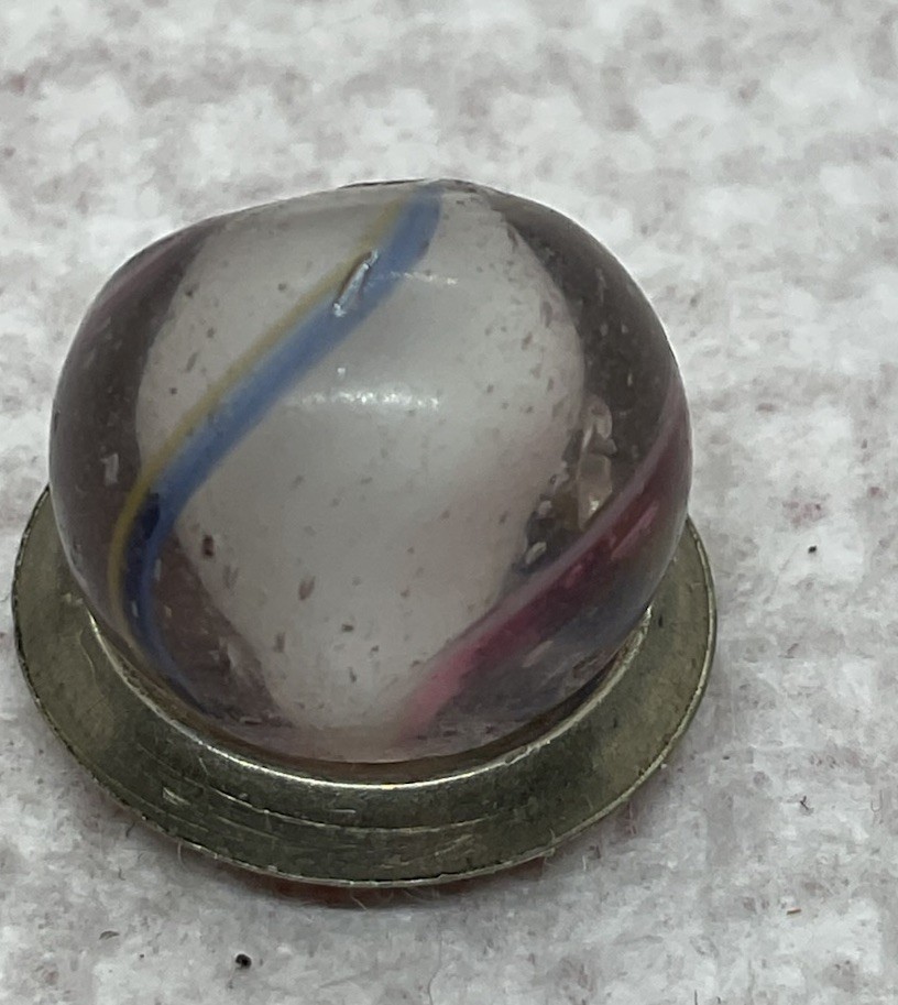 A German Handmade Pee Wee Solid Core Marble. Measures .48” Near Mint + Condition