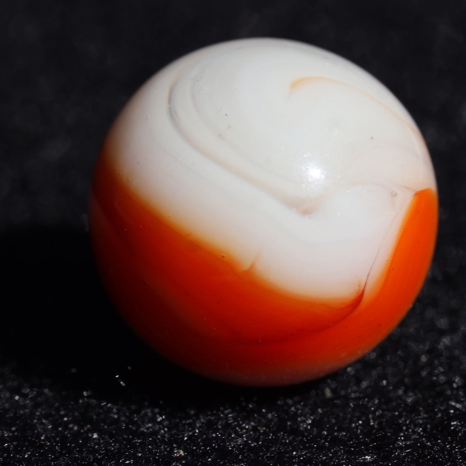 ALLEY Orange WV West Virginia Swirl Marble 5/8″ M Combined Shipping