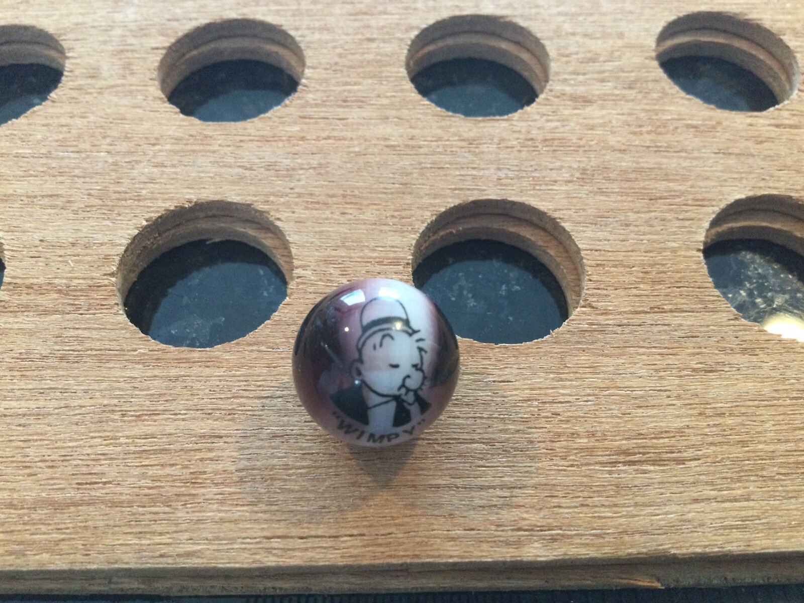 Vintage | “Wimpy” | Purple & White Swirl | Marble