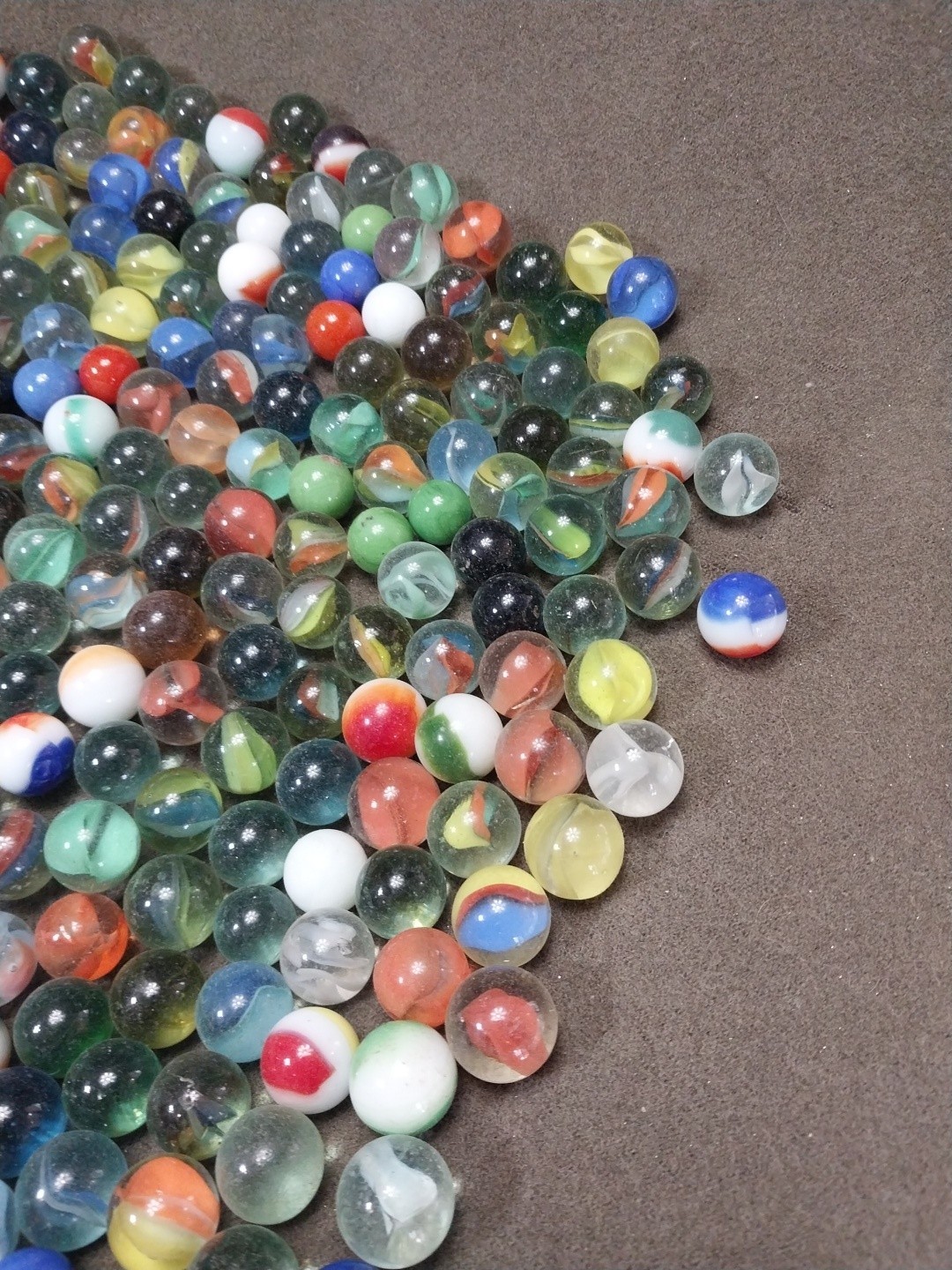 Vintage Glass Marbles Bulk Wholesale Lot Close To 5 Lbs. 3 Large ! LOOK- WOW