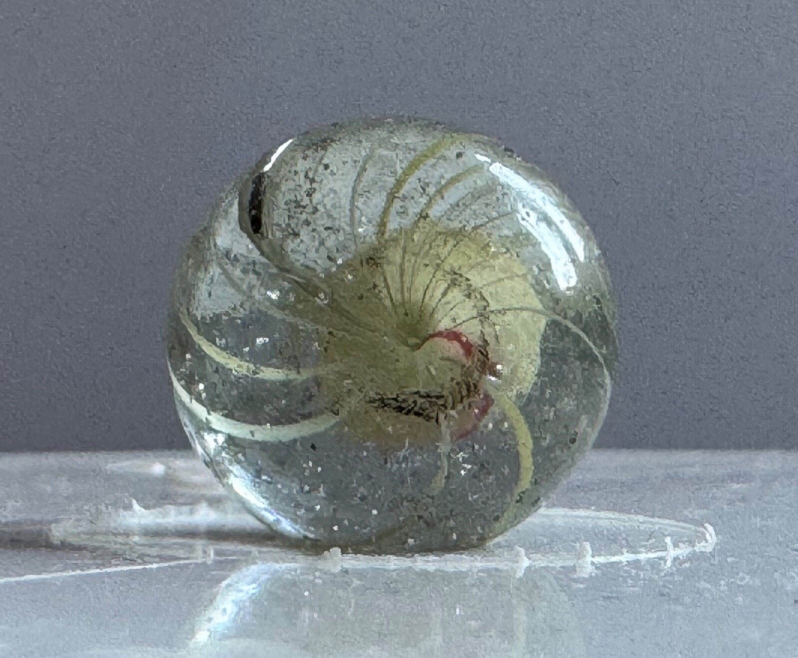 Unusual Early Caged Solid Core Marble 17mm (21/32”)