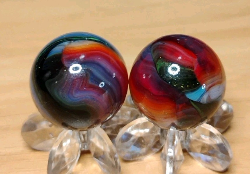 .72″-.70″ D.A.S. MARBLES LOT 🔥FABB COASTAL🔥 GLASS SWIRL TOYS-GREEN AV. NM+