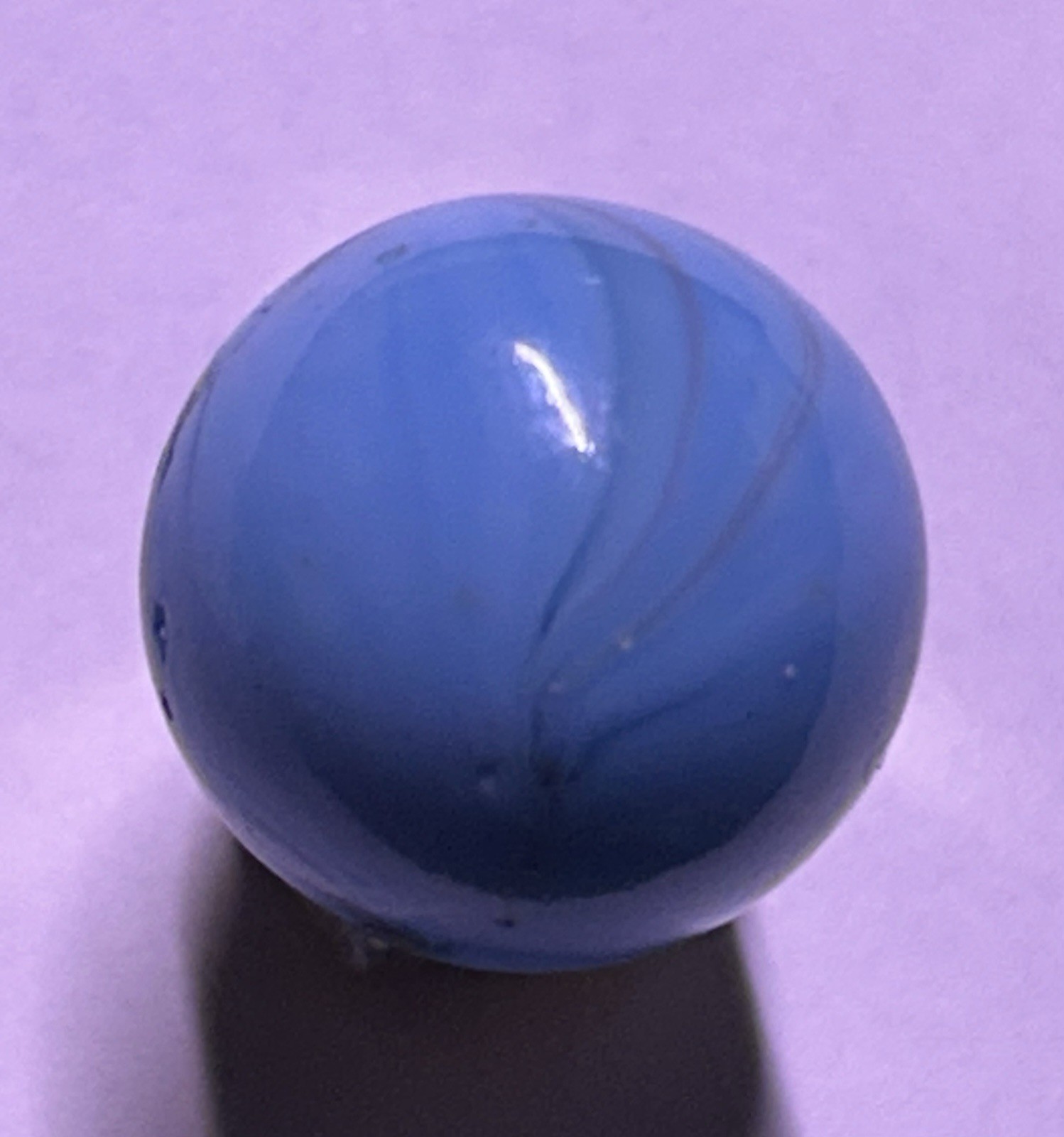 Vintage Akro Agate Or Peltier Glass? 0.60″ Ribbon Swirl Multi Color Marble NM