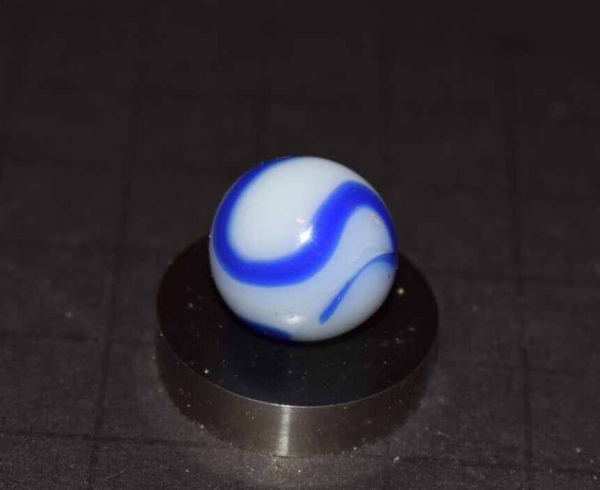 Vintage Milk Glass Alley/Ravenswood 🔵Baseball Toy Marble Size .656″=21/32″ MINT