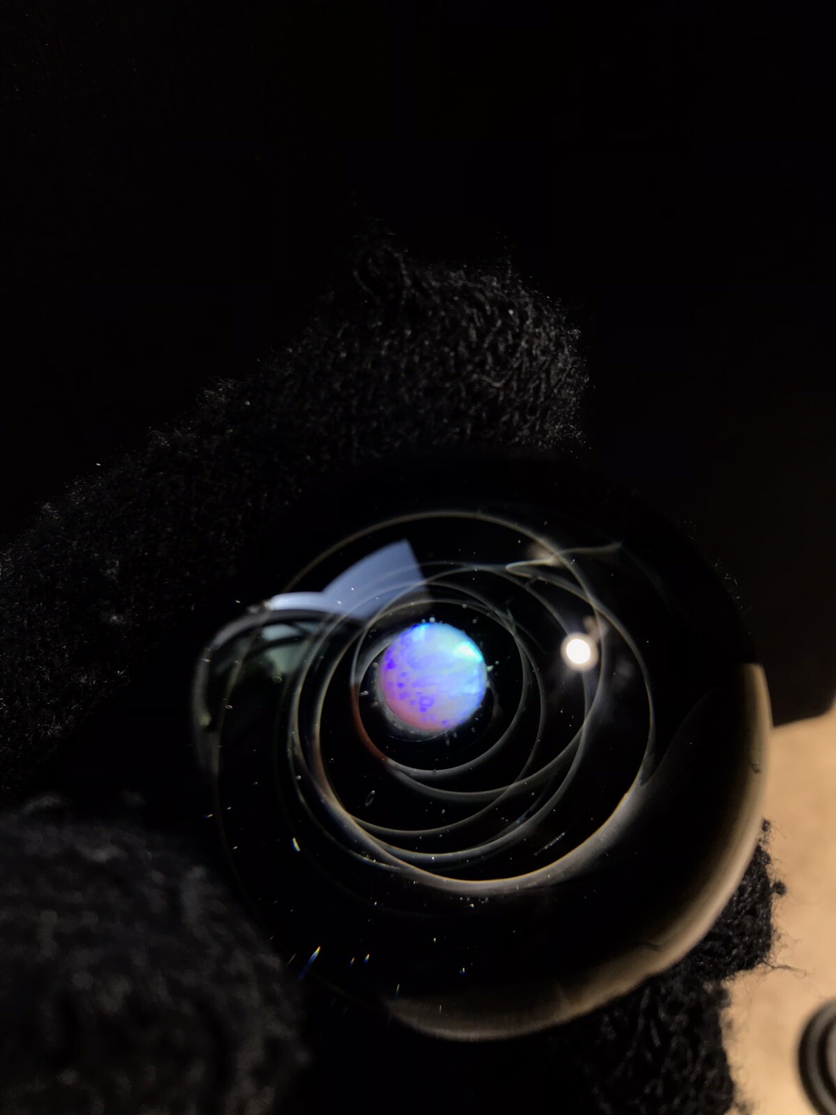 Glass Marble 40mm Deep Space Rainbow Sphere Opals With 24k Gold Fume ￼Sculpture
