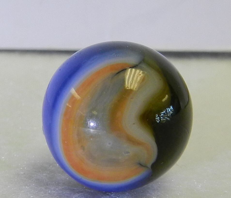 #18263m Colorful Vintage Peltier Glass Swirl Marble .65 Inches