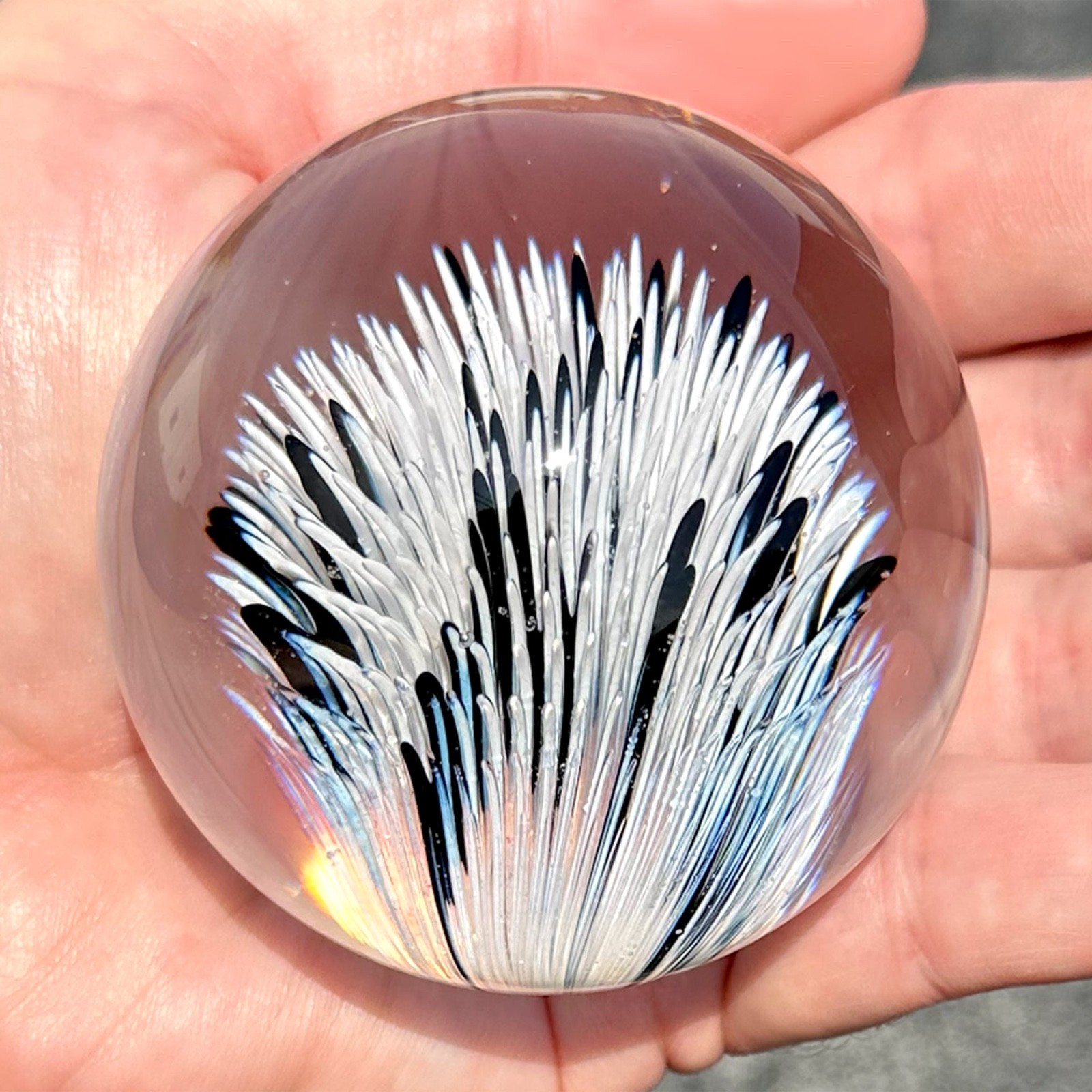 Hot House Glass implosion style marble 2.58″ 66mm #418