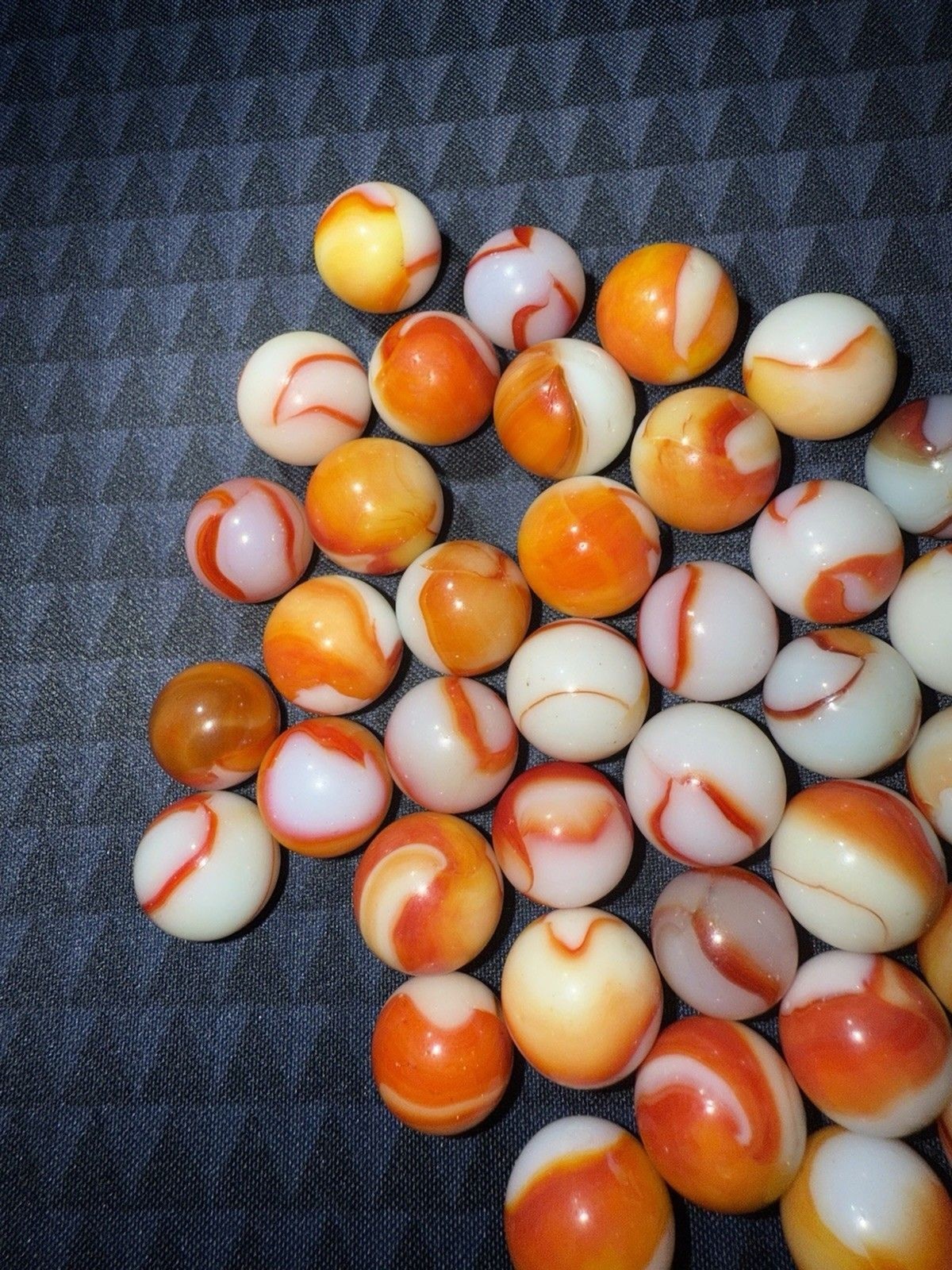 Huge VTG. Akro Agate, Peltier, Oxblood ?,Rainbow, Ravenswood,Glass Marble Of 64