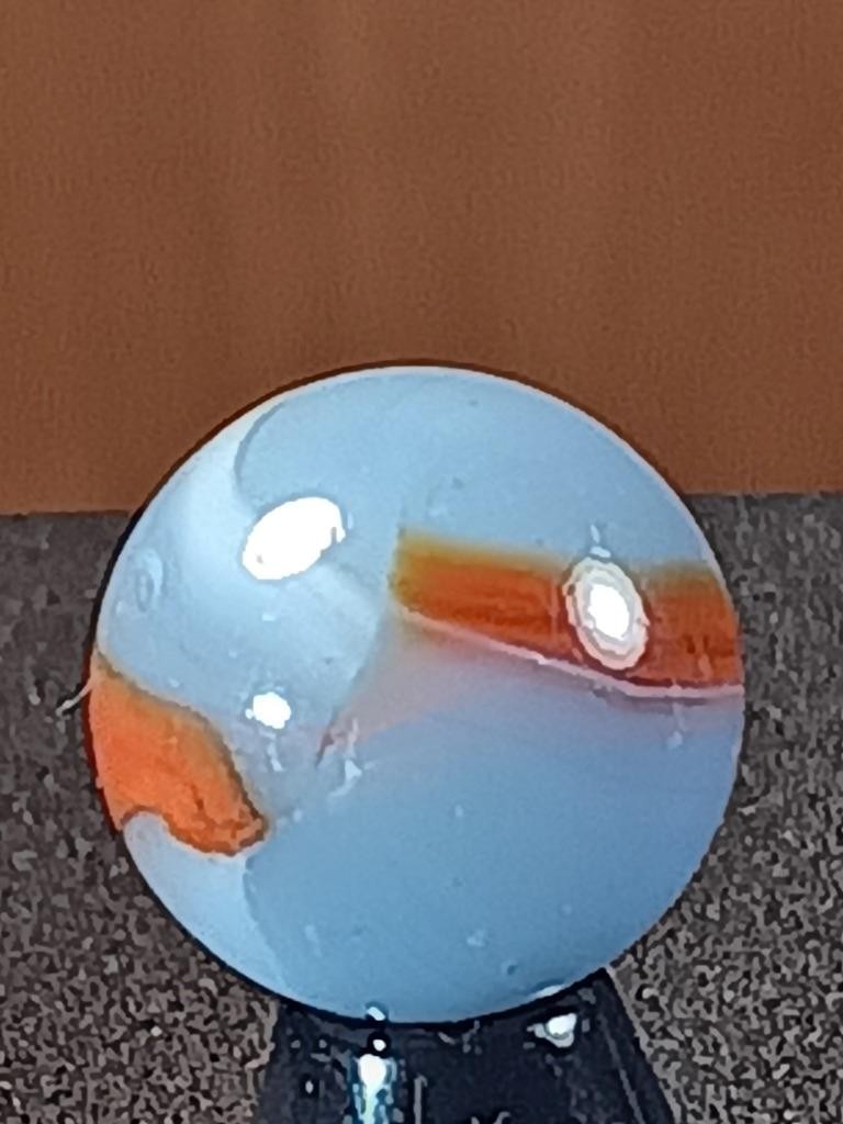 9/16″ Peltier Imperial Reds Celestial Blue & Pearl Rainbo NM Serious Marble B276