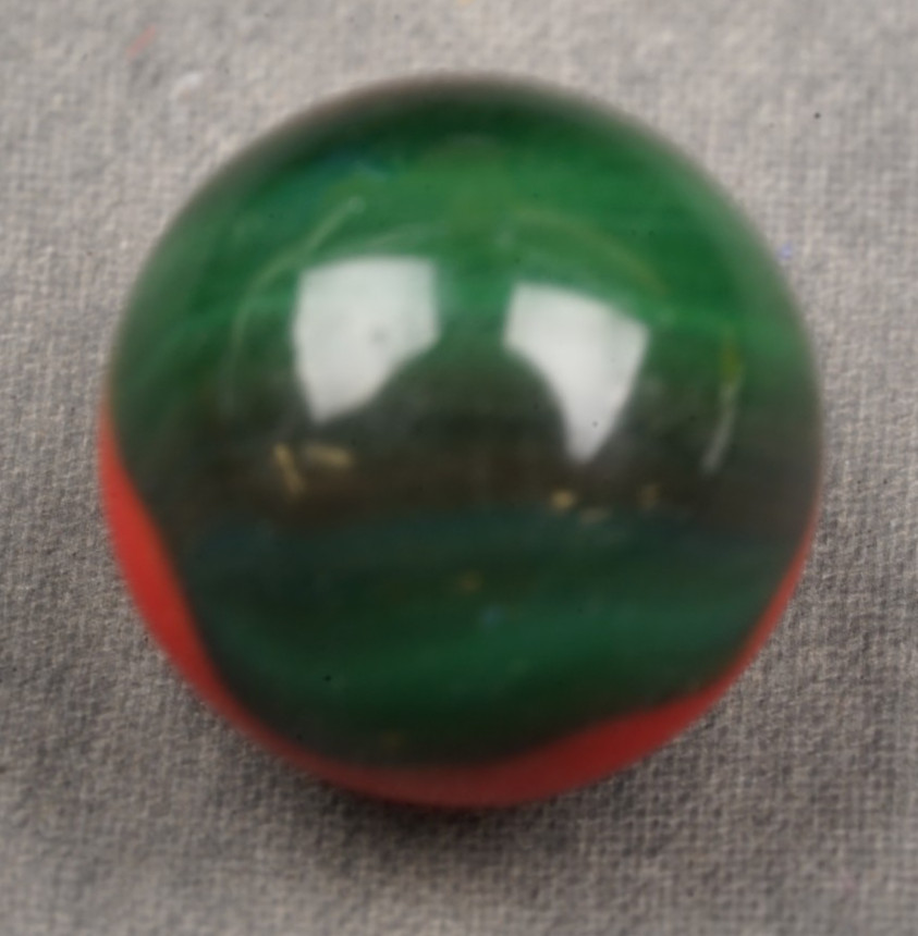 Bloodstone 41/64″ ” Akro Agate Patch Experimental Machine Made MAR 672