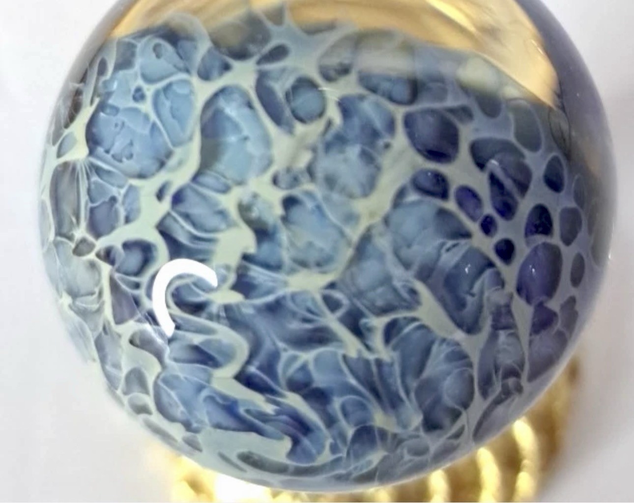 Mazet Studio’s Art Glass Dichroic Vortex Marble 1.6″