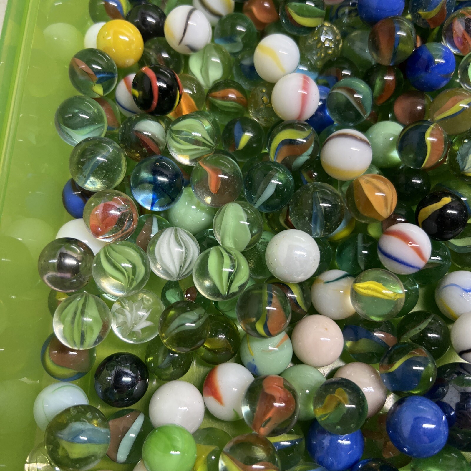 ESTATE FINDS Marbles Large Variety Lot Great Pieces Unsearched See Pictures 7lbs