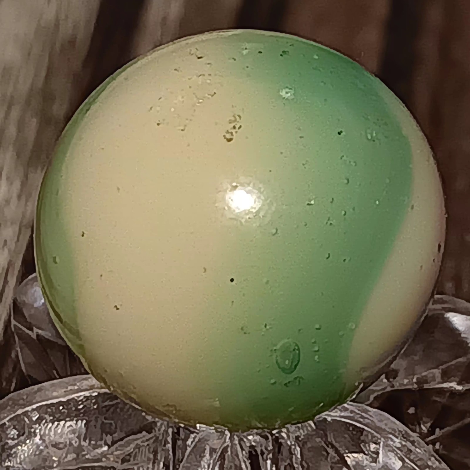 HTF Peltier Key Lime Pie Rainbo Marble. 5/8″ Nm. Uv Active.