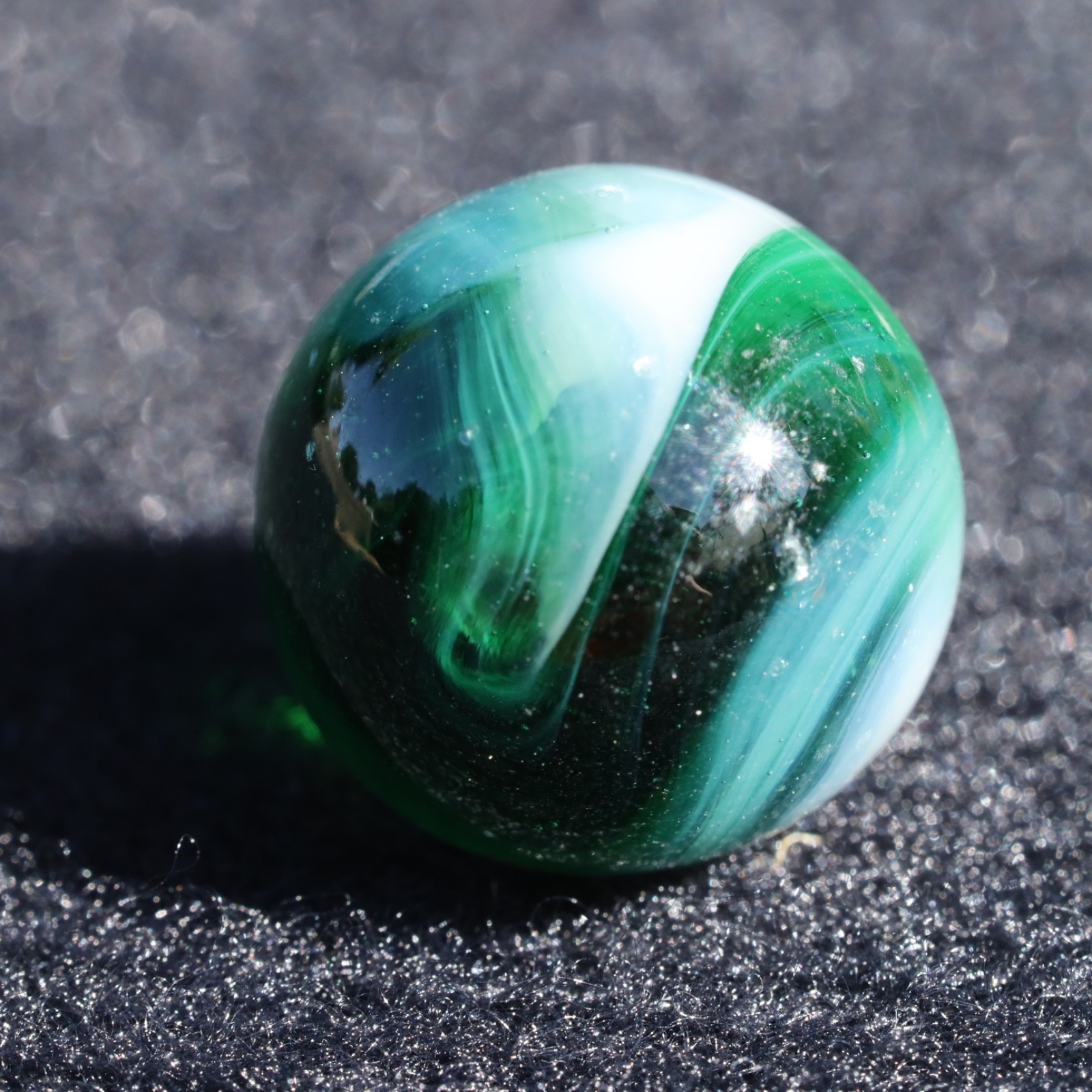 ALLEY Green WV West Virginia Swirl Marble 5/8″ M- Combined Shipping