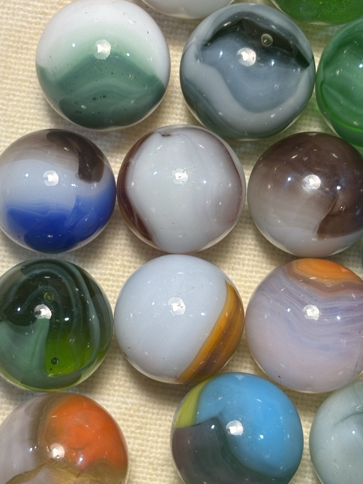 Vintage Vitro Marbles Lot Of 78 Glass Marbles ￼