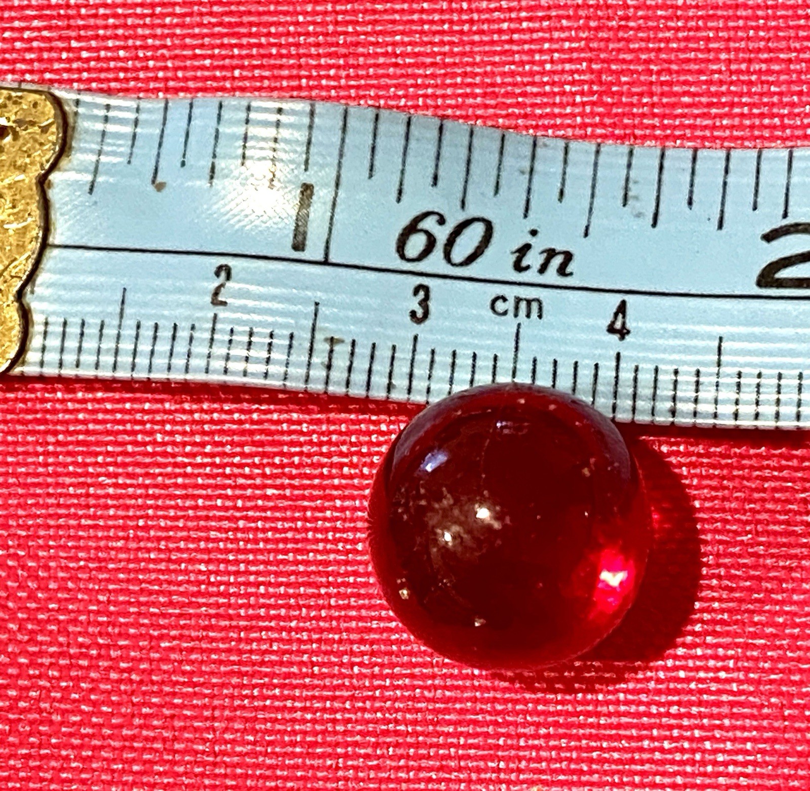 Vintage Glass Marbles Lot Of 25 Clear Red In Various Hues About 17cm