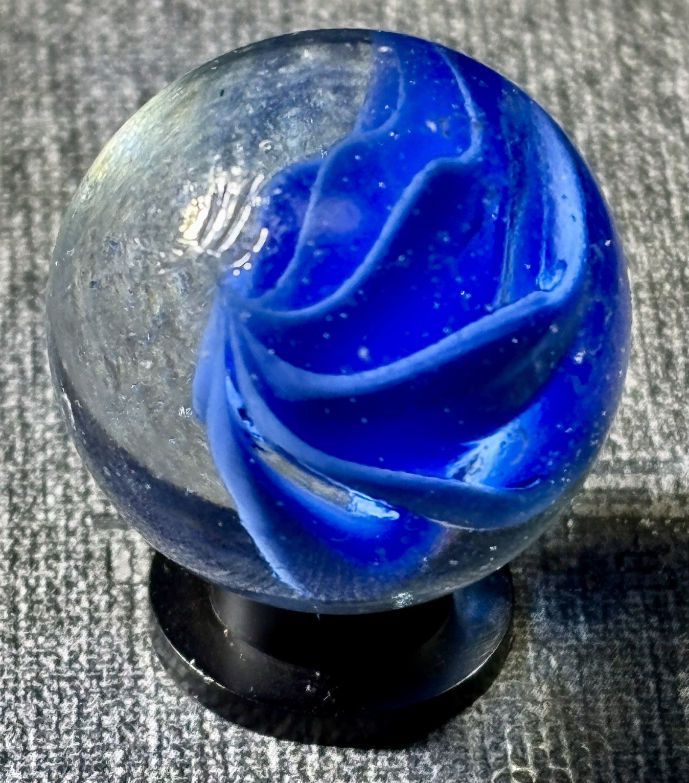 VTG Vitro Six Finger Caged Cats Eye Shooter Marble .94” Some Play Wear See Pics