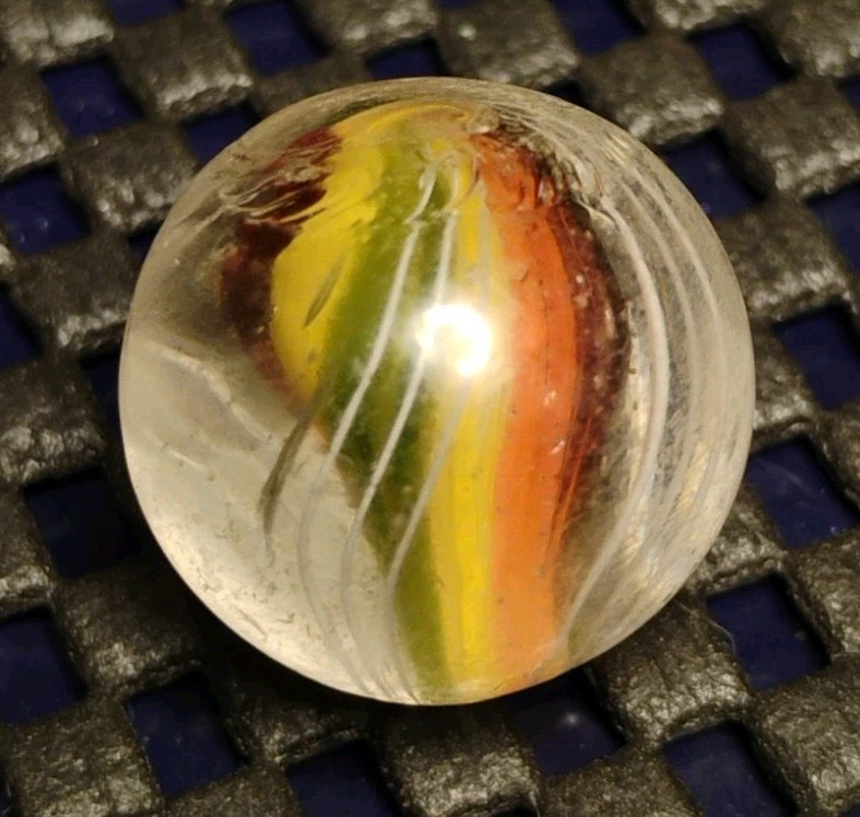 .78″ – ANTIQUE GERMAN MARBLES💥COLORFUL SOLID CORE NM-