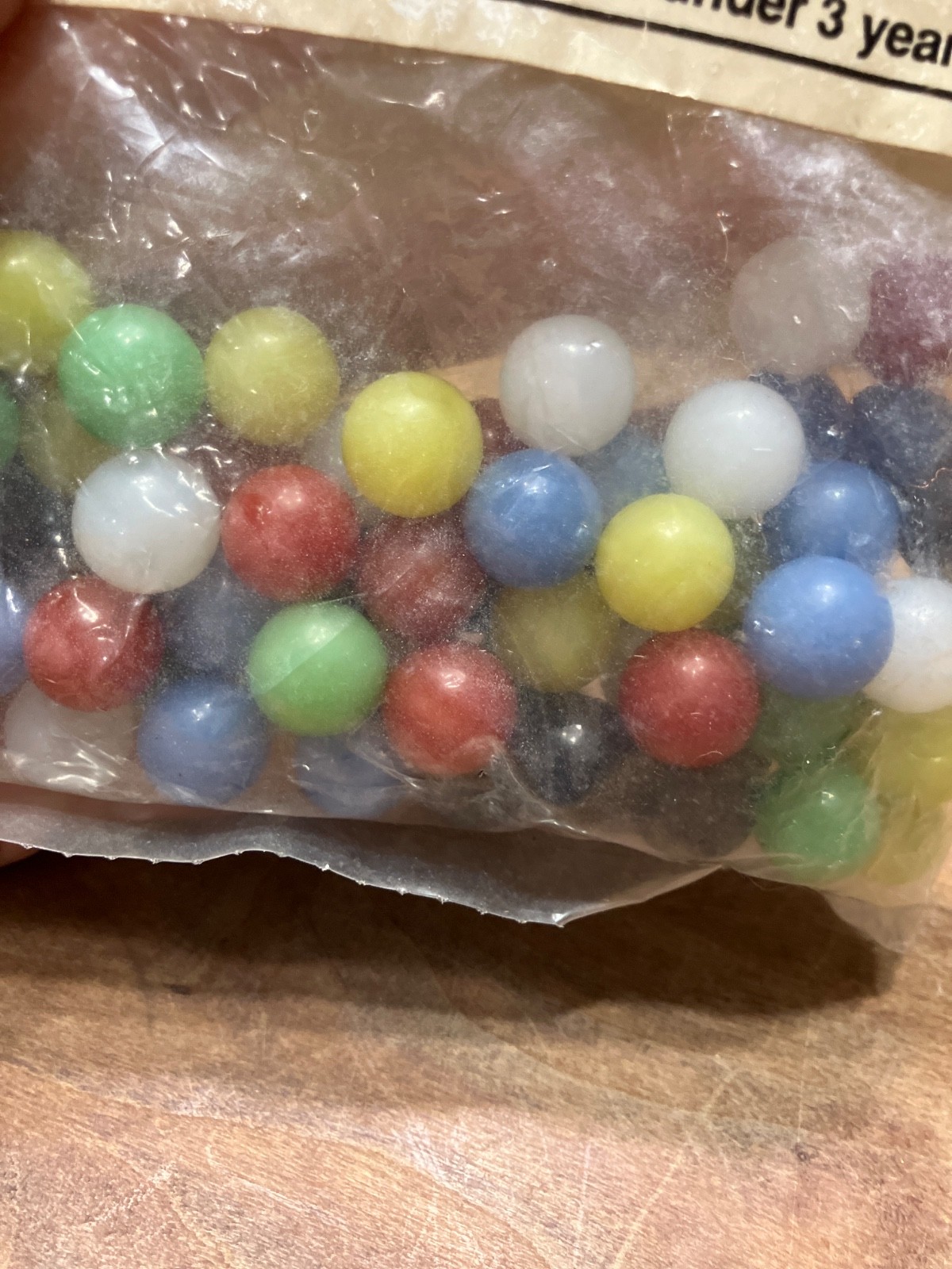 New, Steven 1978, 60 count Chinese checker marbles
