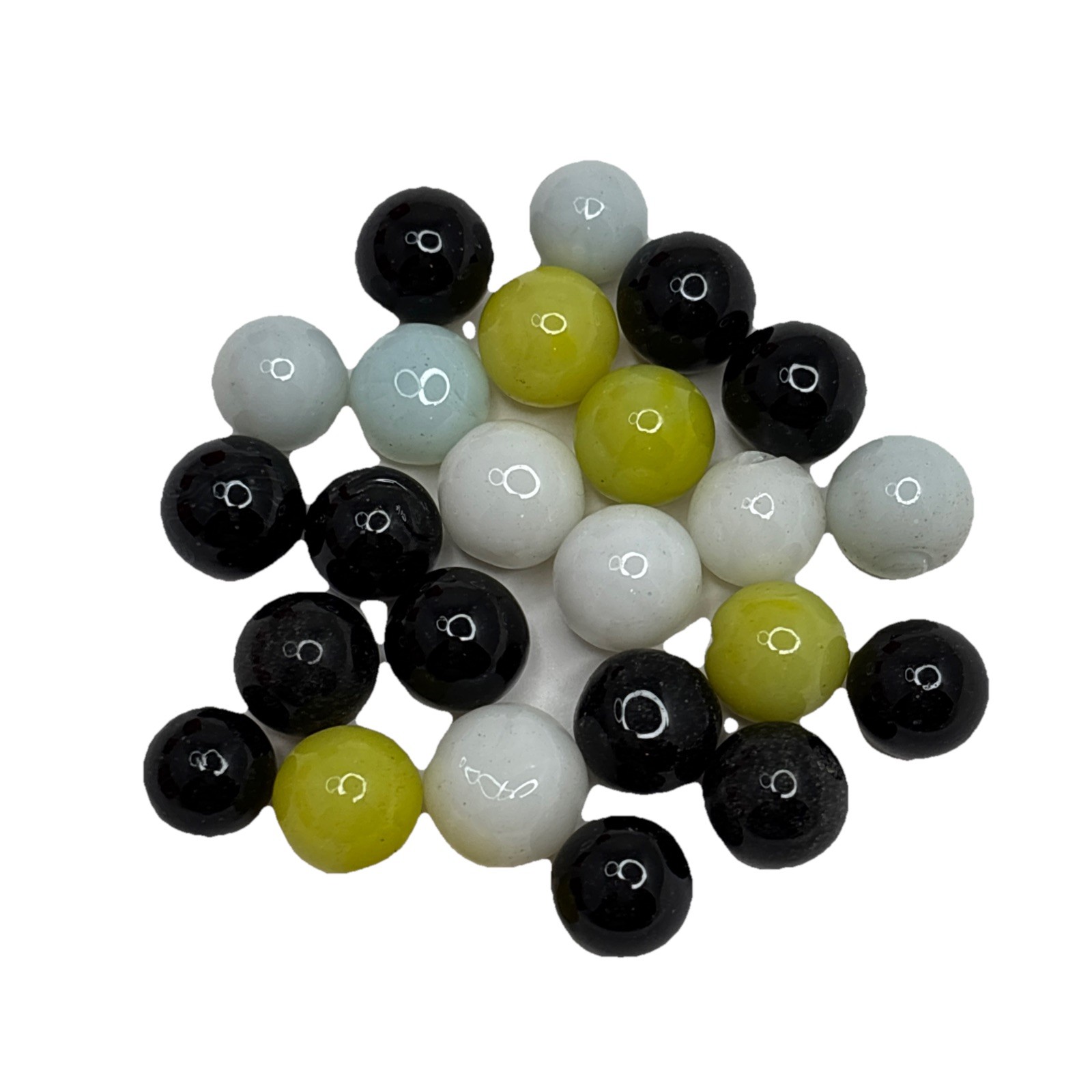 Vintage Bright Color Glass Marbles Lot of 25 Peewee Size G