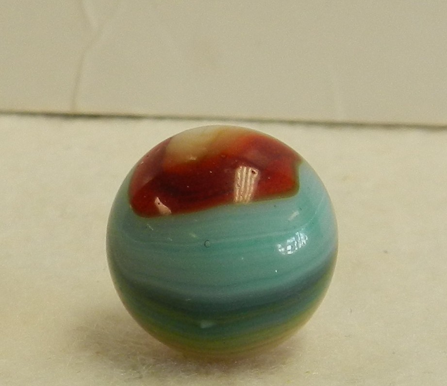 #19887m Nice Looking Vintage Vitro Agate Marble .61 Inches Near Mint