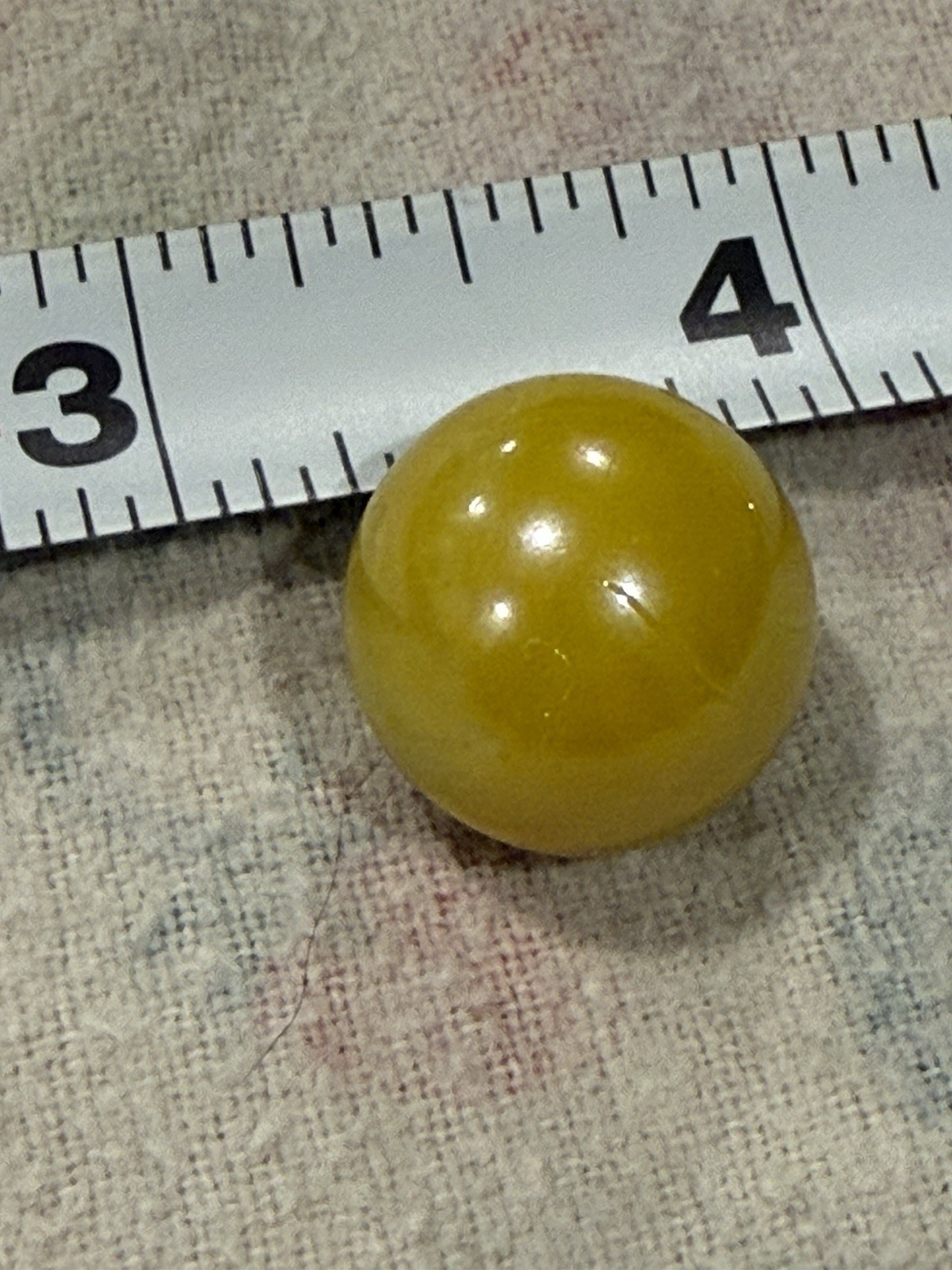 Vintage CAC Rare Yellow Pearl Swirl Christensen Marble