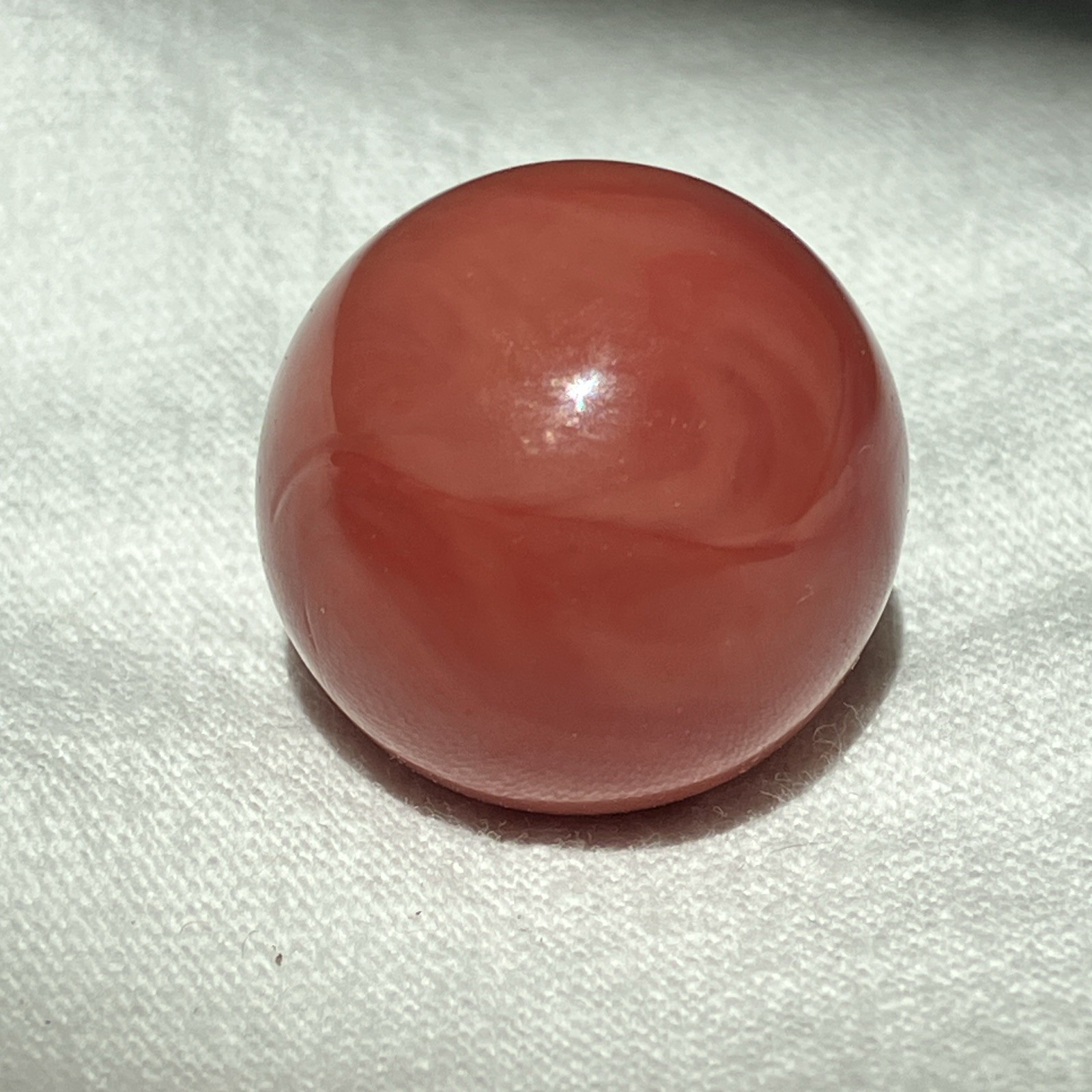 Vintage Vitro Agate Marble Tomato Large .85 Glass marble