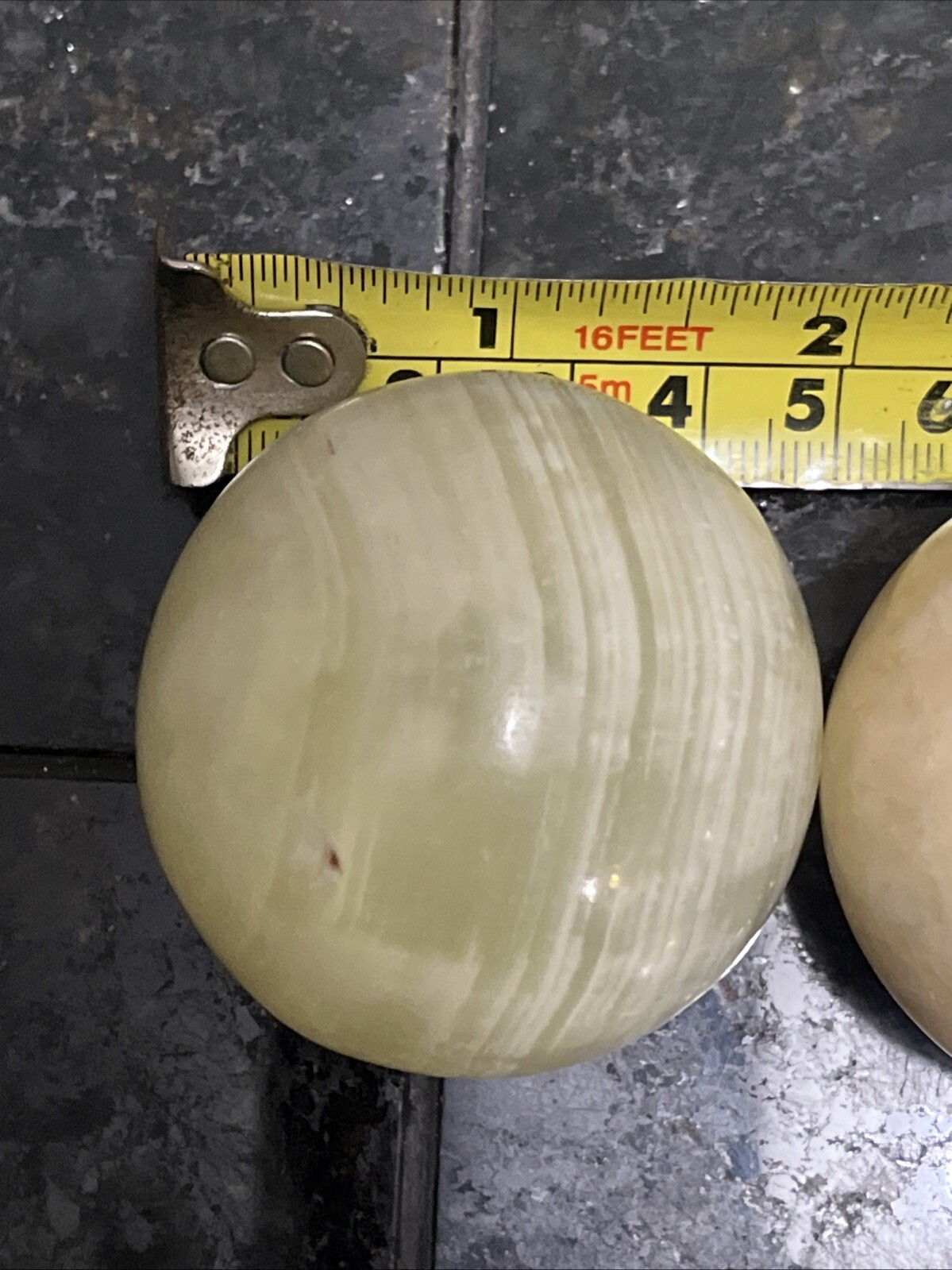 5 VINTAGE LARGE Granite / MARBLE Polished SPHERES