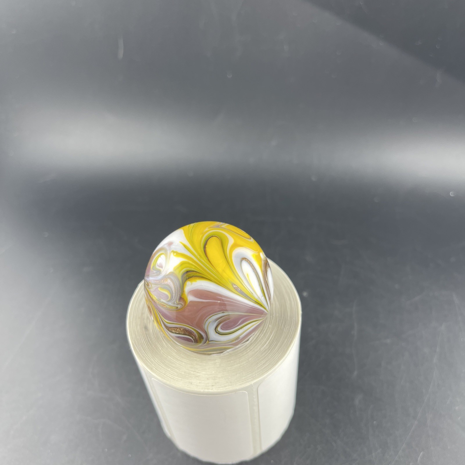 JABO? Swirl Marble 40.28mm Copper Yellow Violet Large Shooter