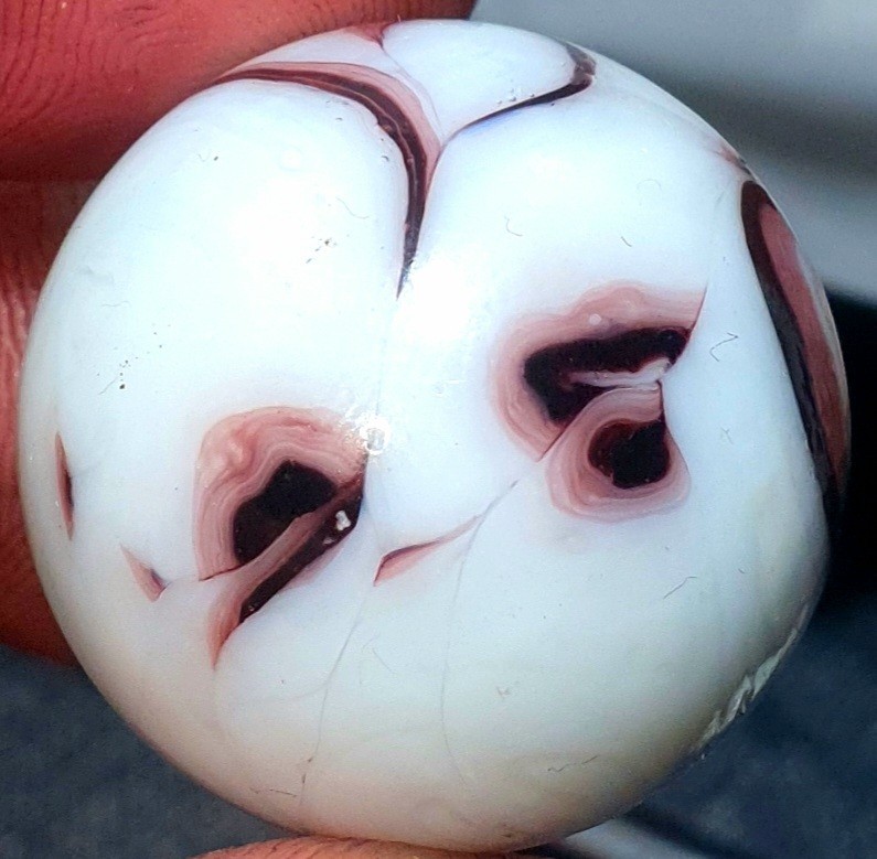 1 & 1/32″+ Massive Busy Veiligglas Opaque Swirl 1950s/1960s Vintage Marbles MM