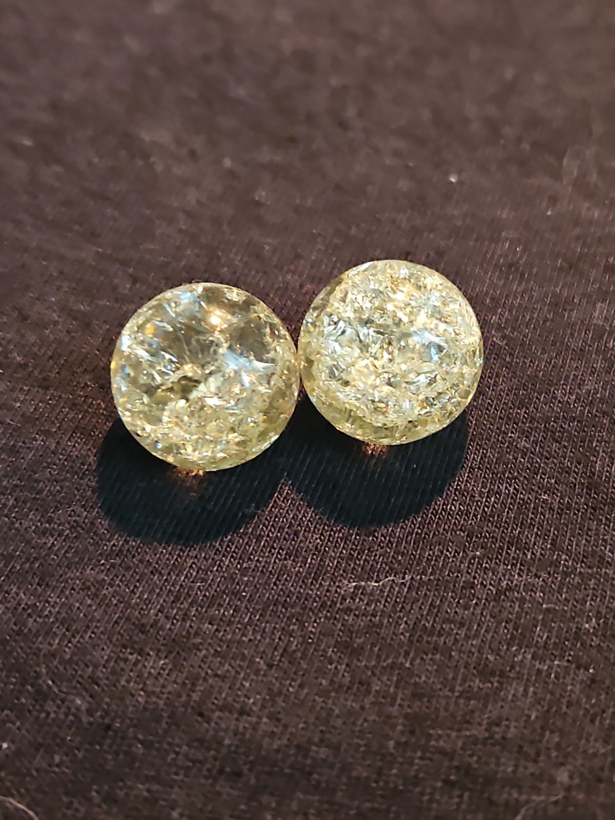 Lot of Vintage Clear Crackled Glass Marbles #3526