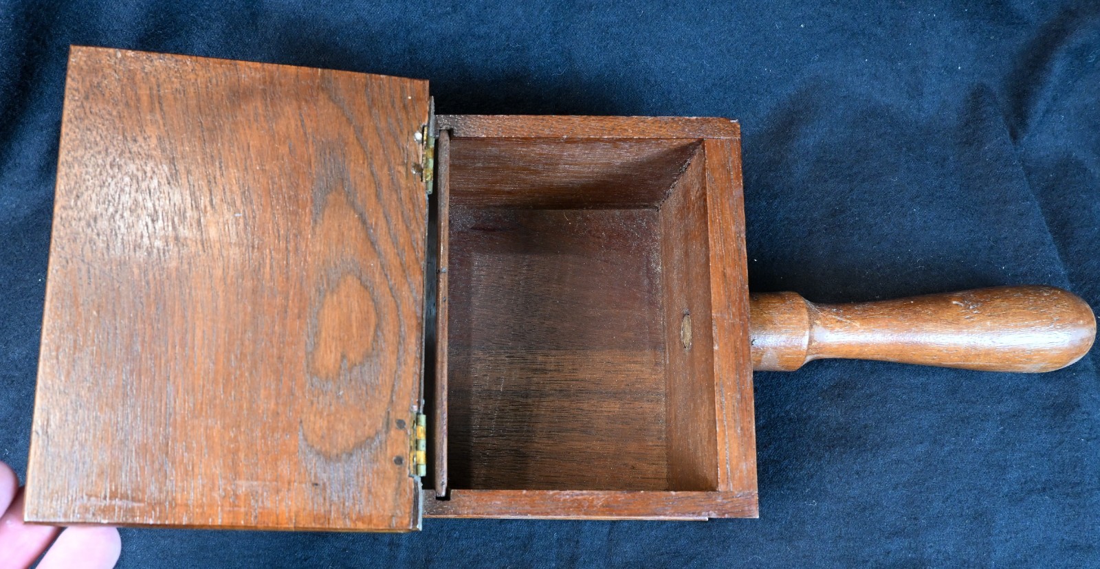 Vintage Voting Ballot Box, Fraternal, 42 White China and Clay Marbles, S1678