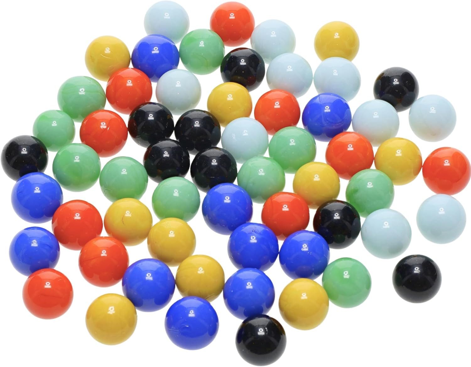 Replacement Glass Marbles – 60 Count for Chinese Checkers – Colored Game Piec…
