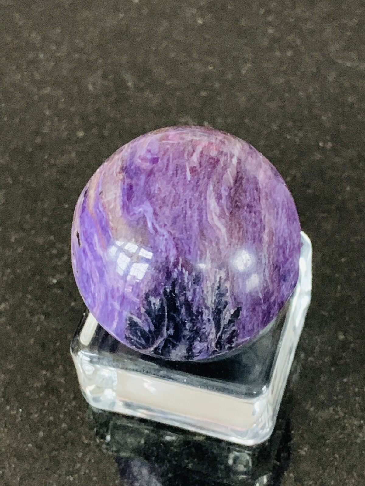 47g CHAROITE Polished Marble *AMAZING* Deep Saturated Purple Mini-Sphere