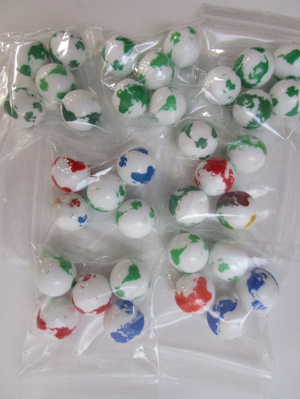 VTG 22mm Earth Marbles w Multi Colored Land Pack of 5 Choice of Color