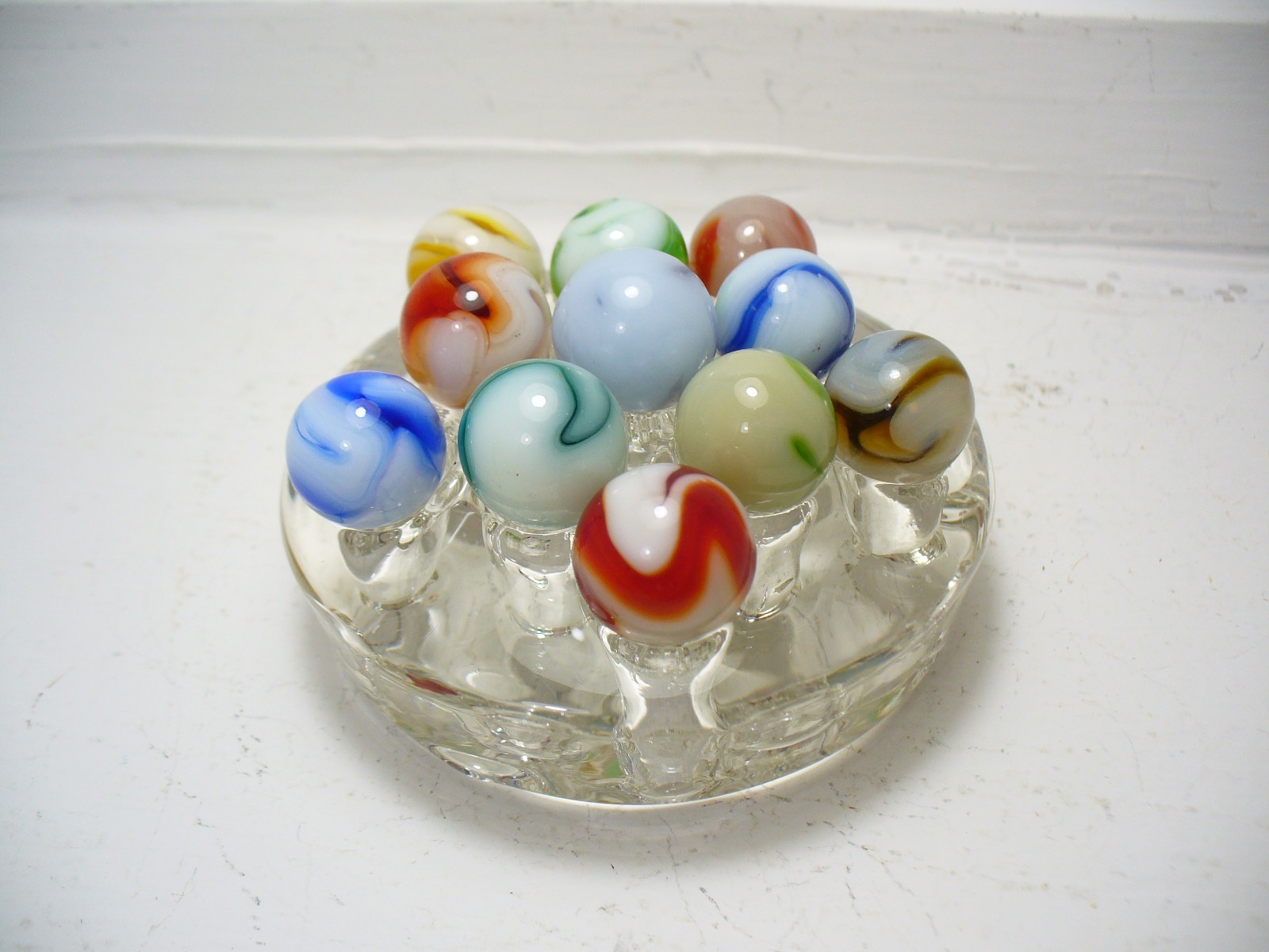#1115 Marbles 11 pcs. Vintage West Virginia Swirls Alley, Champion
