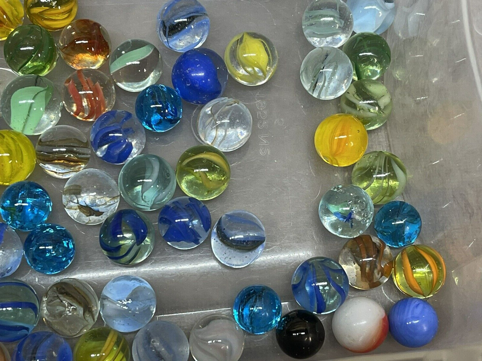 150+ Assorted Vintage Marbles With Steelies and Shooters