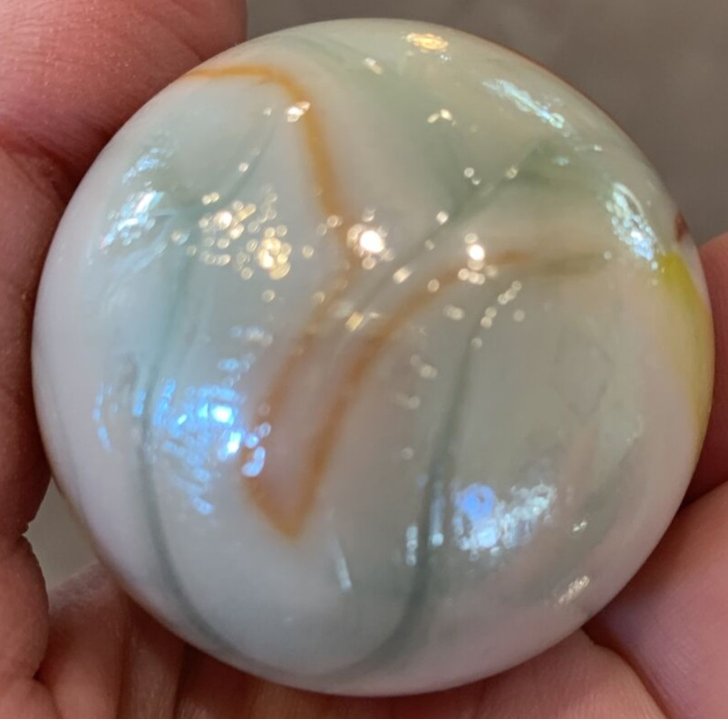 Vintage Large Marble Jabo? Polished Agate Slag Oxblood