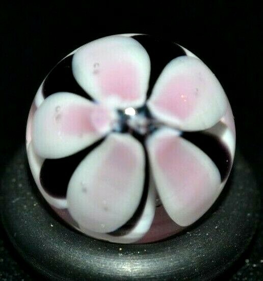 DENIZ DIVLELI GLASS MARBLE/.494″-STRIKING 15 PETAL PEEWEE-3 TIER FLOWER-5 PETALS