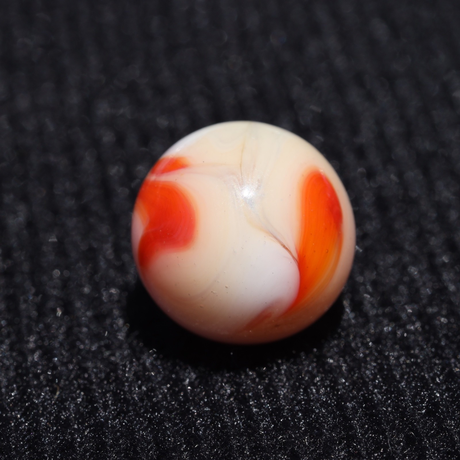 ALLEY White Orange WV West Virginia Swirl Marble 5/8″ M Combined Shipping