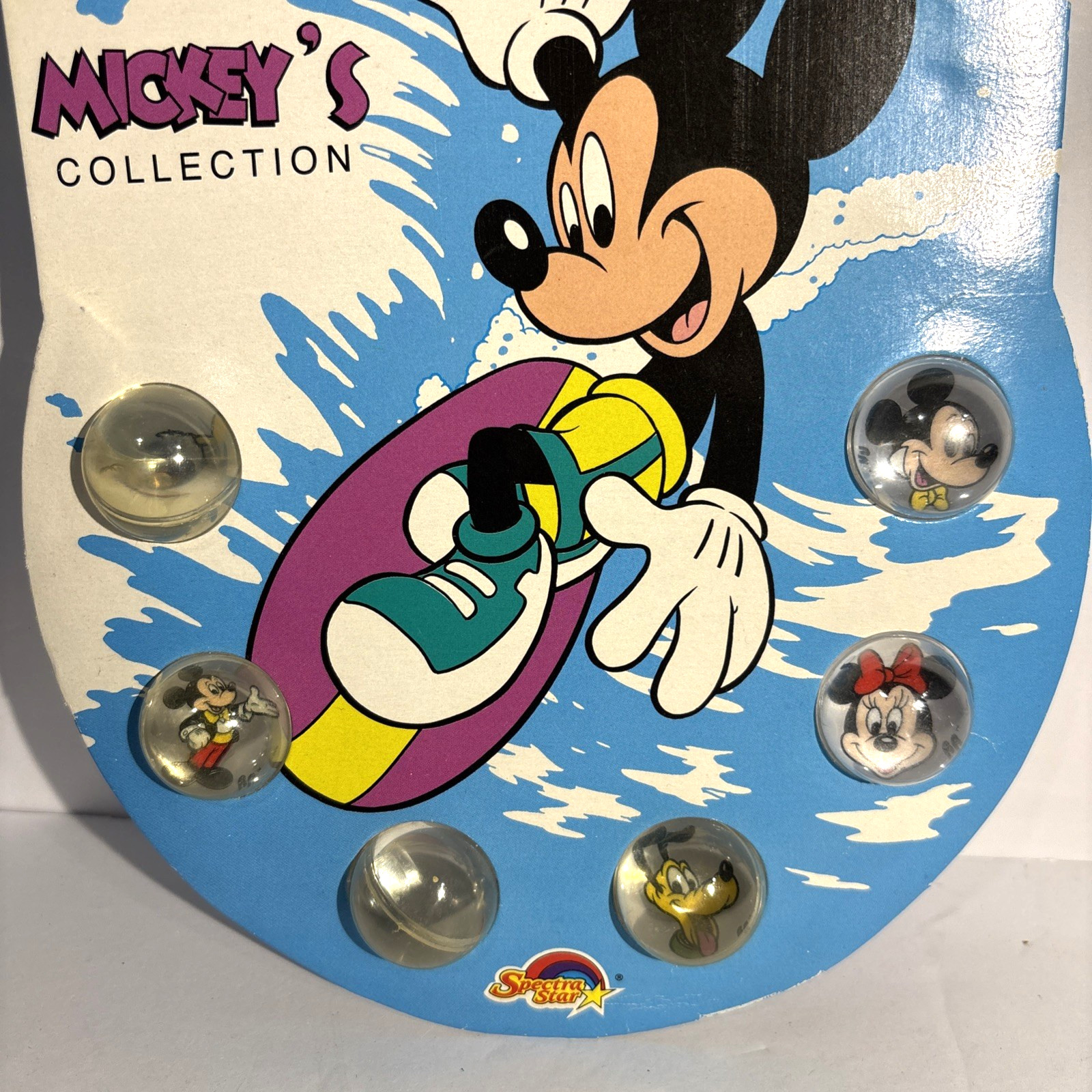 Vintage 1990 Mickey Mouse Rad Rollers Action Marbles Disney Spectra Star NOS