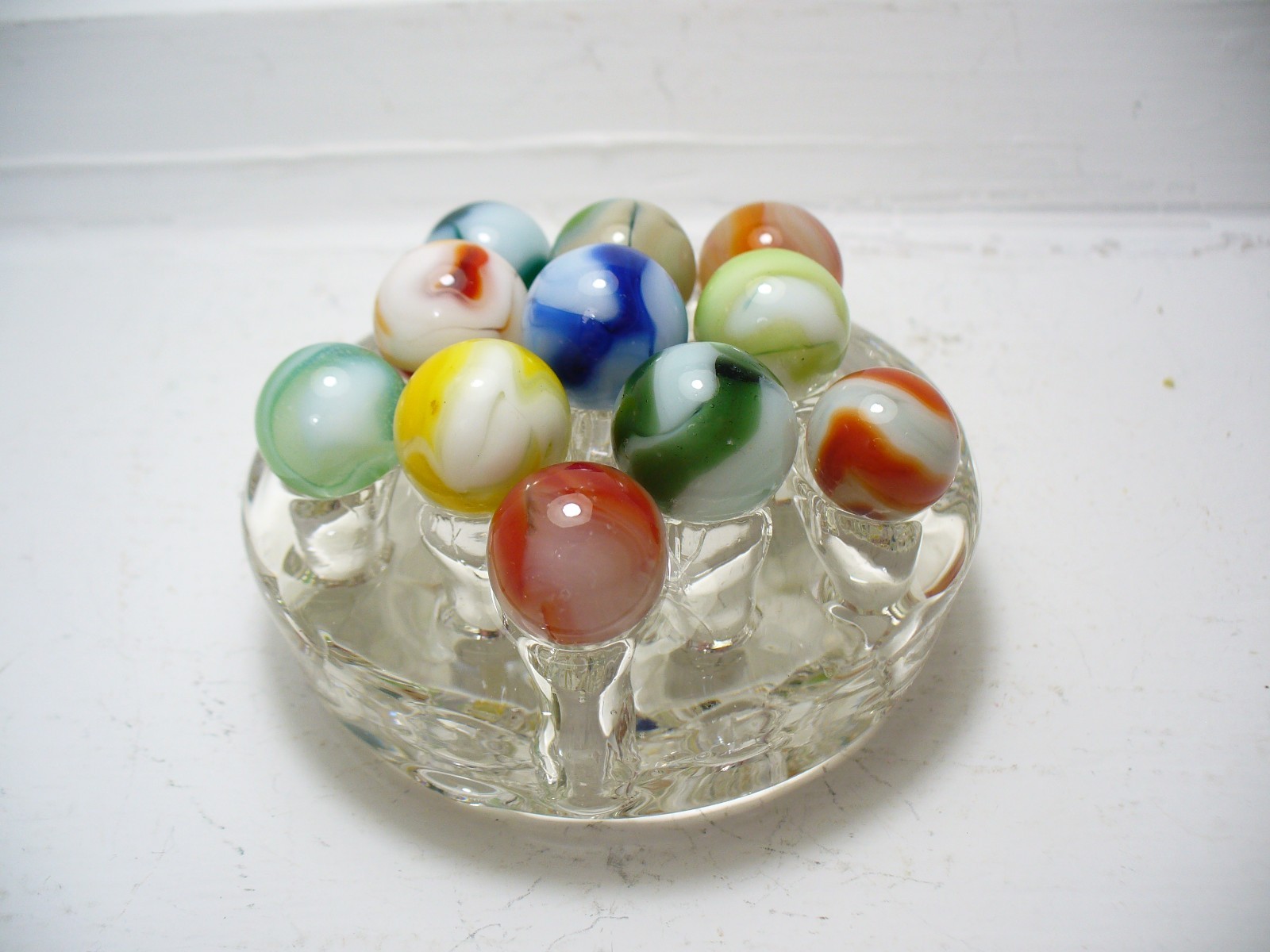 #1114 Marbles 11 pcs. Vintage West Virginia Swirls Alley, Champion