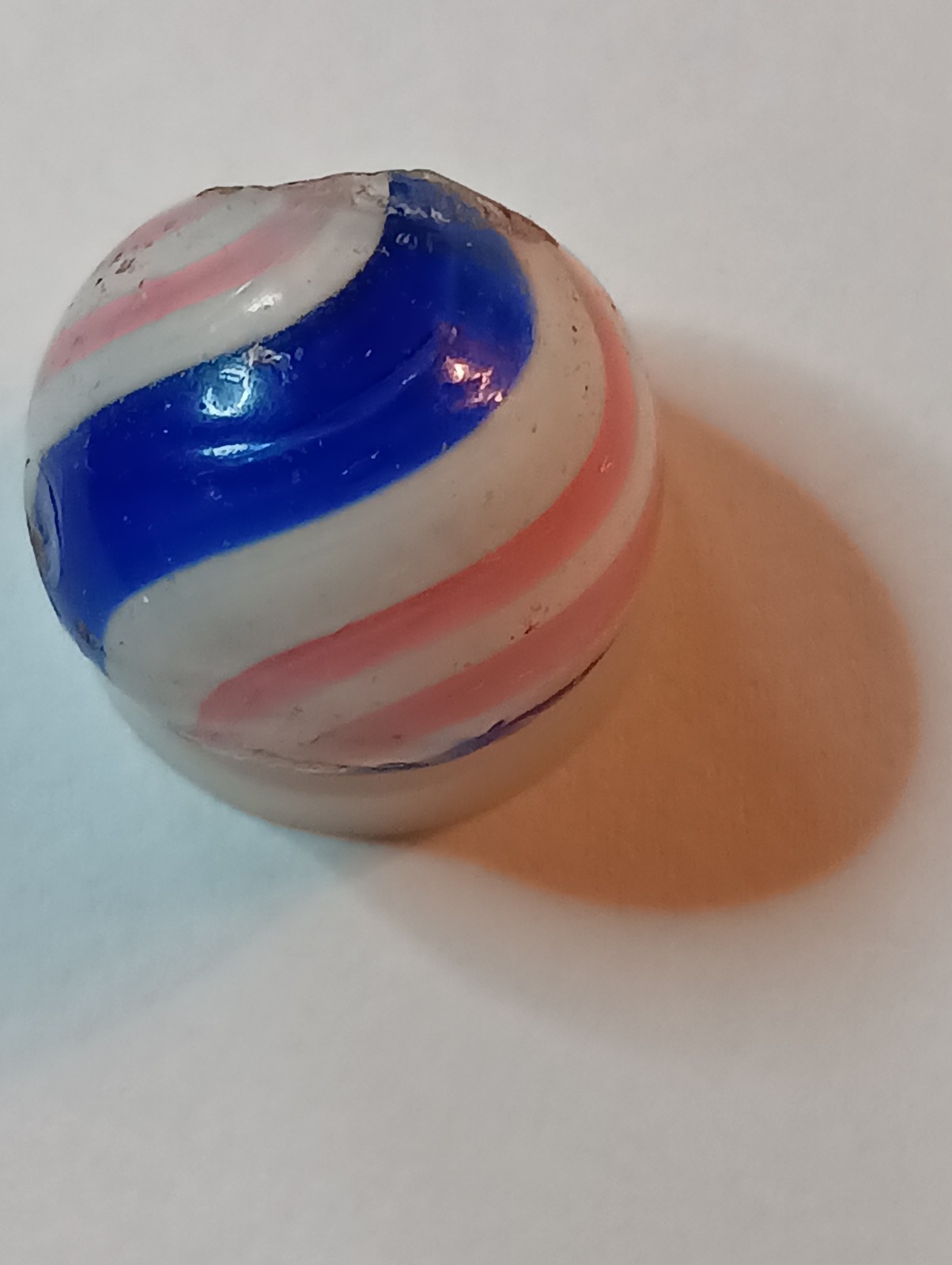 Peppermint 2 Stripe Vintage Marble. Has One Chip On Blue Stripe.See Picture.66in