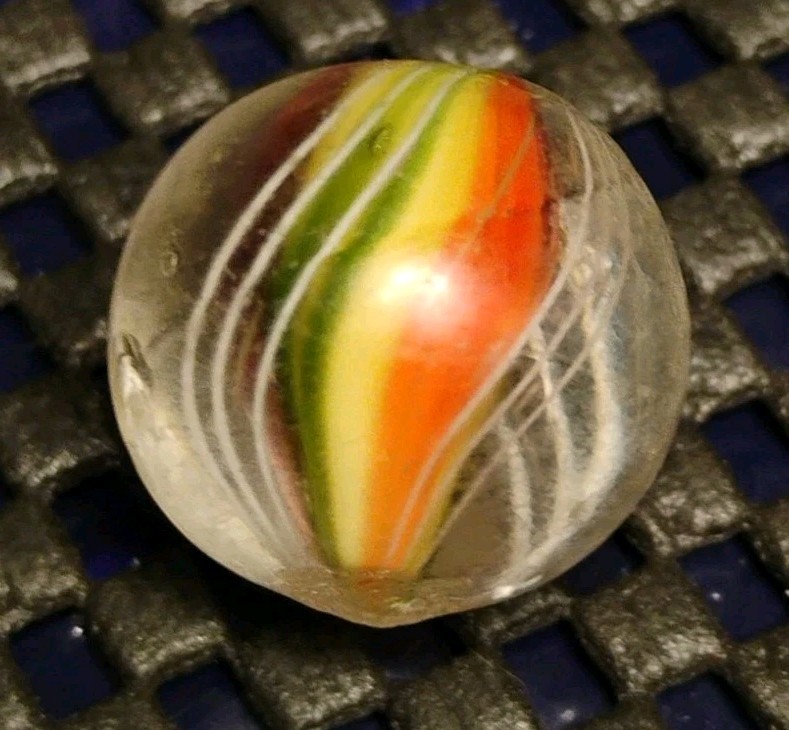 .78″ – ANTIQUE GERMAN MARBLES💥COLORFUL SOLID CORE NM-