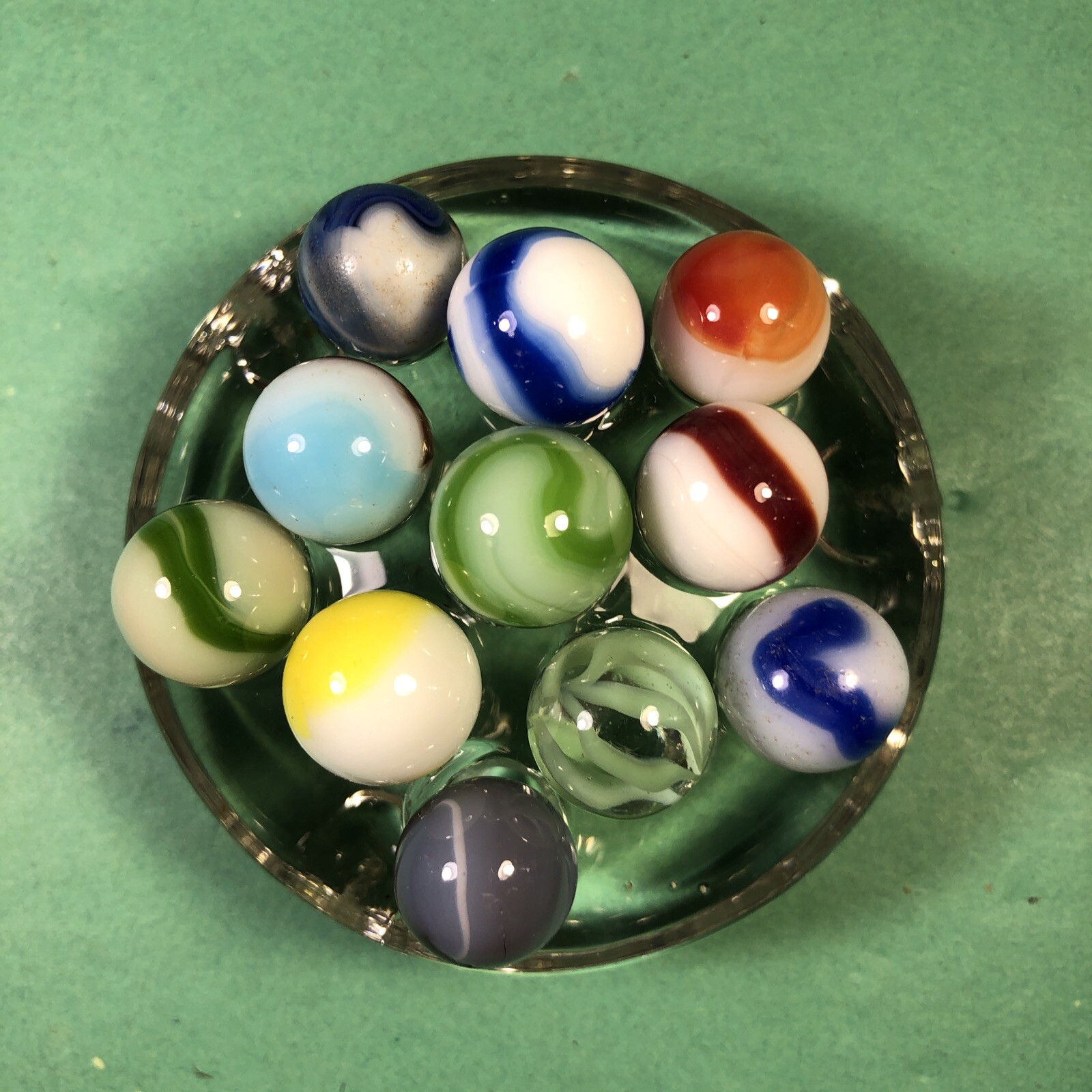 Vintage Marbles | Approximately 1/2″ | Lot Of 11 | Nice Patterns | Lot #205