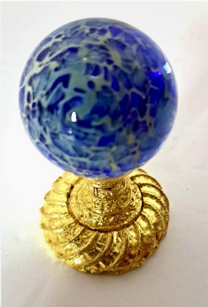 Mazet Studio’s Art Glass Dichroic Vortex Marble 1.6″