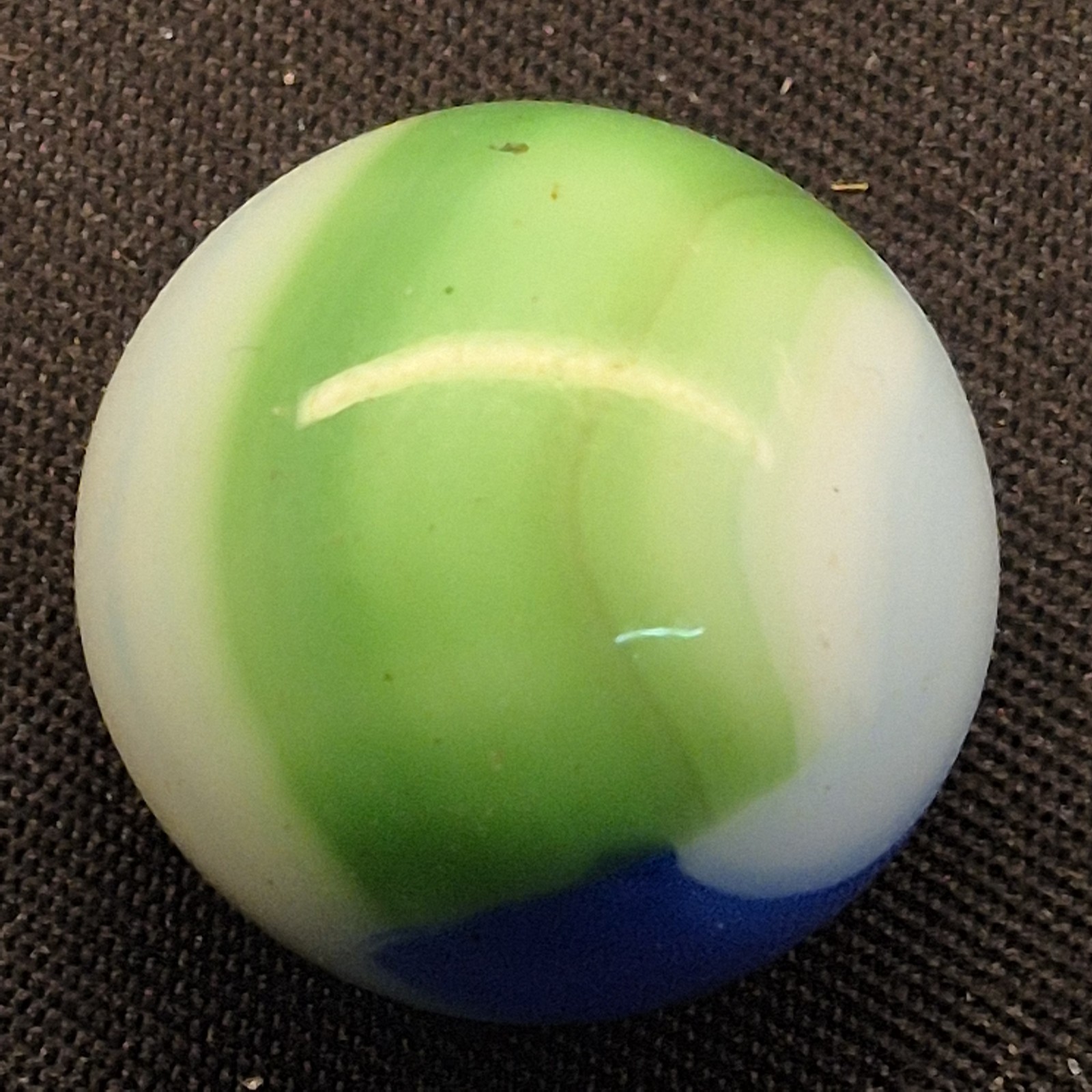 Marble King Rainbo Patch Glass Lot 5 Marbles 5/8″ Near Mint