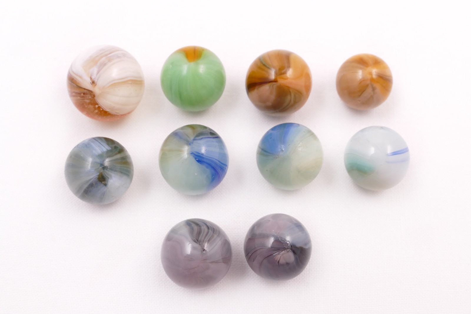 Lot of 10 Vintage Master Marbles Patch and Sunburst Style