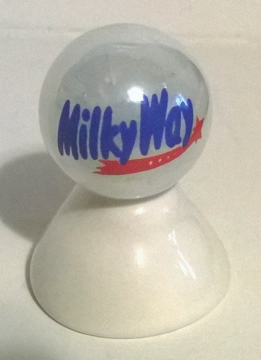 MILKY WAY CANDY BAR LOGO ON WHITE MARBLE